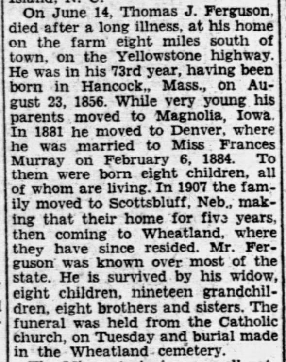 Clipping from Casper Star-Tribune
